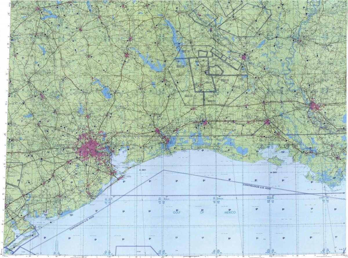 mapa topogràfic de Houston