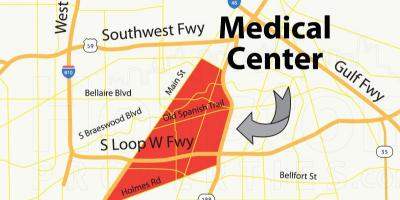 Mapa de Houston centre mèdic
