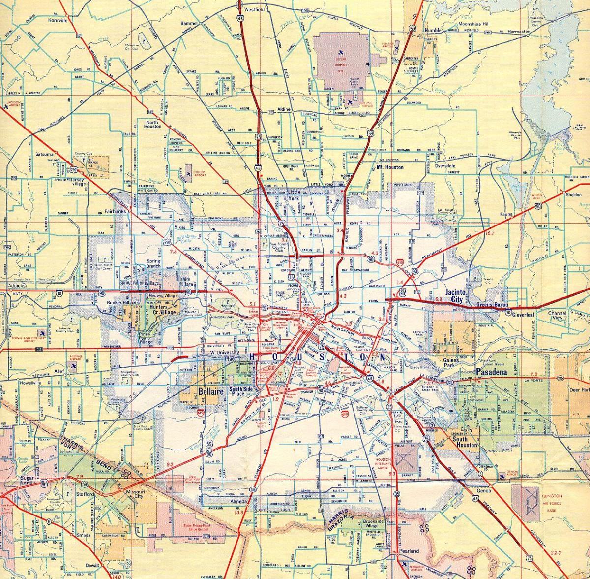mapa de Houston autopistes