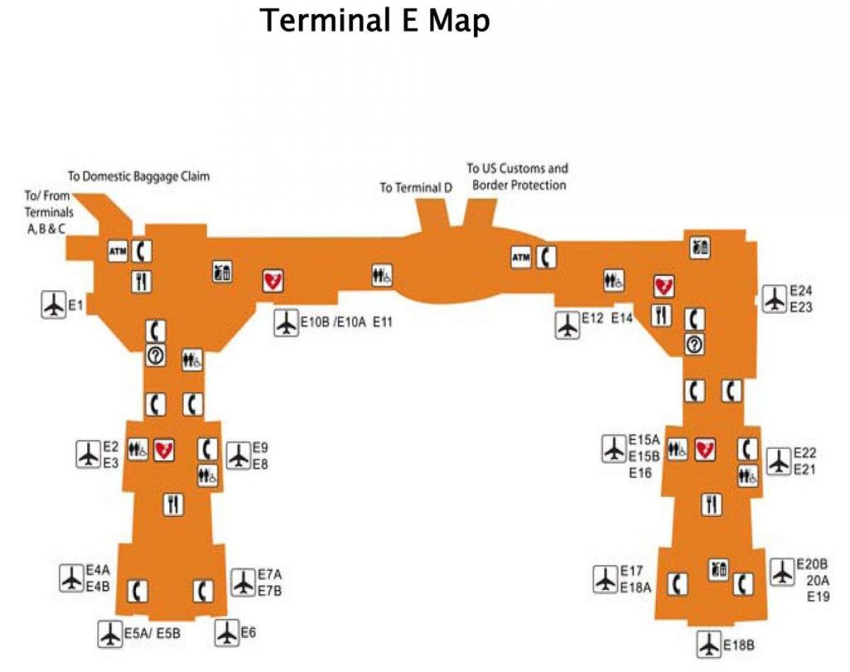 Houston terminal de l'aeroport e mapa