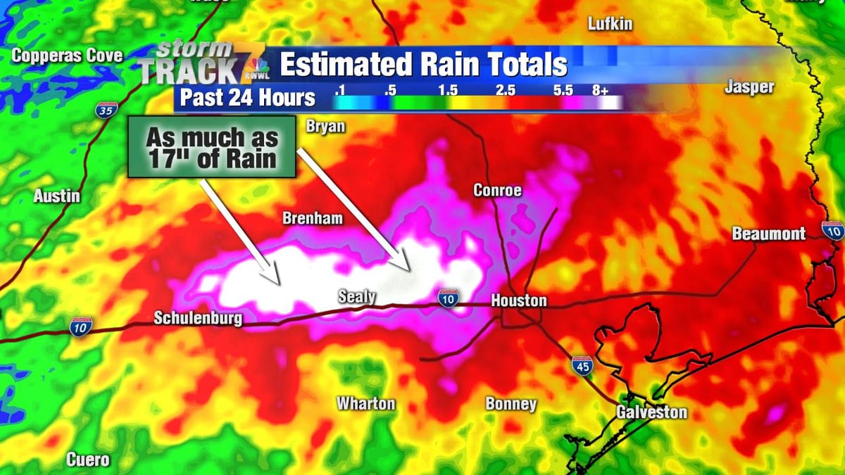mapa de Houston inundacions