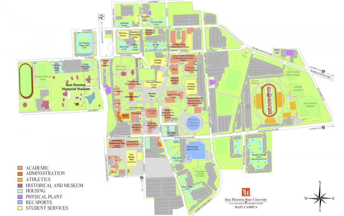 la universitat de Houston mapa