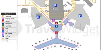 Mapa de l'aeroport de Houston