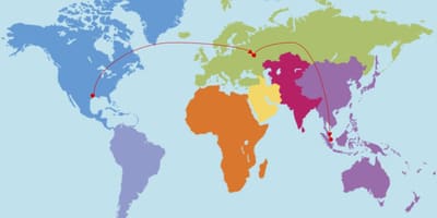 Houston en el mapa del món