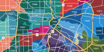 Mapa de Houston suburbis