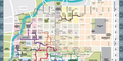 El centre de Houston túnel mapa