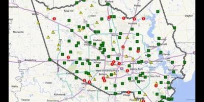 Mapa d'àrees inundables en Houston