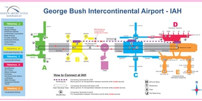Houston IAH mapa