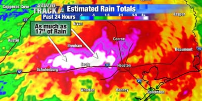 Mapa de Houston inundacions